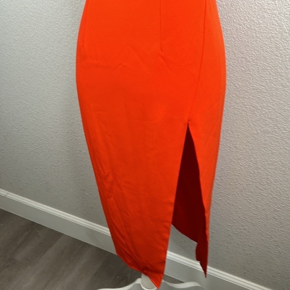 Lovers + Friends Orange One Shoulder Strap Front Slit Mini Dress Size XS - Picture 2 of 7
